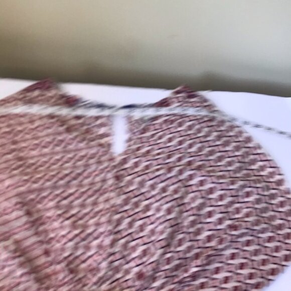 AVA New Shorts Romper Boho Print Jumpsuit V-Neck Festival Belt Neutral Summer S - Picture 5 of 11